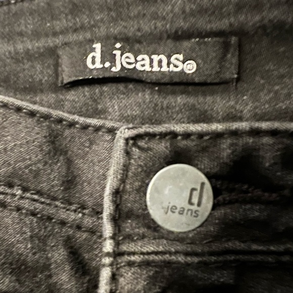 D Jeans size 12  vintage recycled denim black straight leg. - Picture 2 of 6